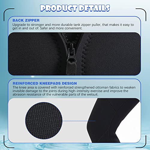 Surqo Kid/Youth Wetsuit For Boys Girls, 3/2Mm Back Zipper Full Wetsuits, Neoprene Wet Suit For Diving Snorkeling Surfing Swimming In Cold Water (Blue-Boy, 7) #TOP3