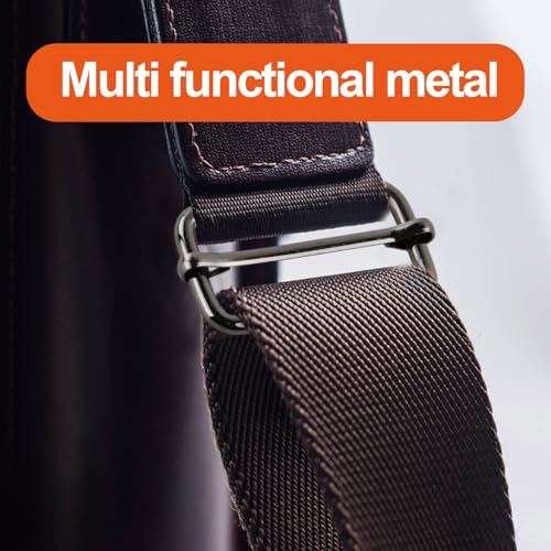 Luxvara 20 Stück Taschenzubehör zum Nähen,360°Rotation Drehbare Karabinerhaken, Schwarz Metall Schnallen, 38MM Leiterschnallen für Diynähbeutel, Rucksack, Hundegeschirr, Gurt, Gürtel