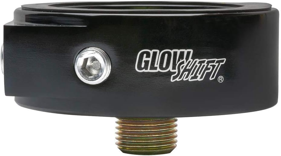 GlowShift Oil Filter Sandwich Plate Thread Adapter - 20mm x 1.5 Thread - Install up to (4) 1/8-27 NPT Oil Pressure & Temperature Sensors - Includes O-Ring & Port Plugs
