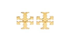 Women's Small Logo Stud Earrings (Tory Gold)