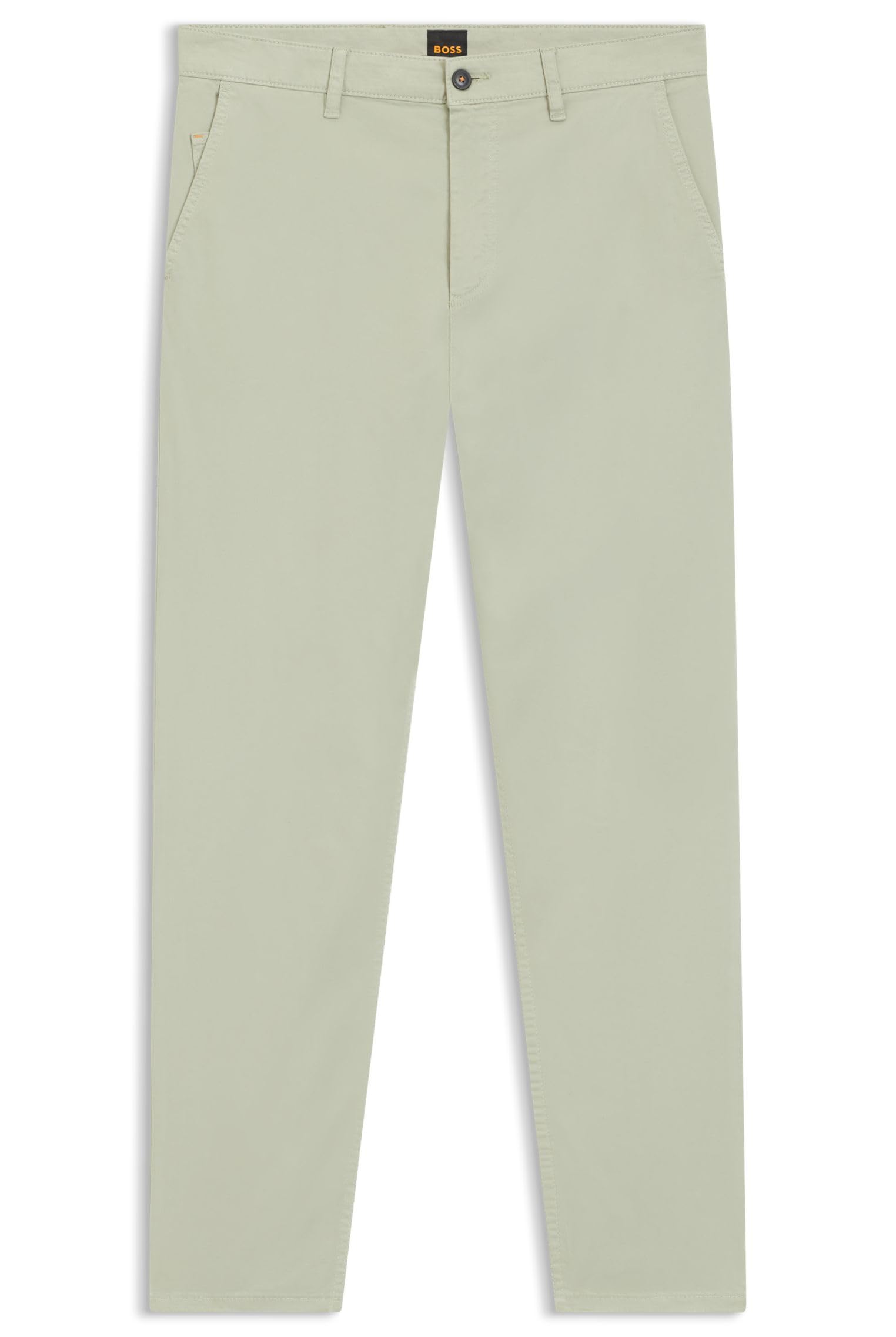 BOSS Herren Chino Tapered Tapered-Fit Chino aus elastischem Baumwoll-Satin