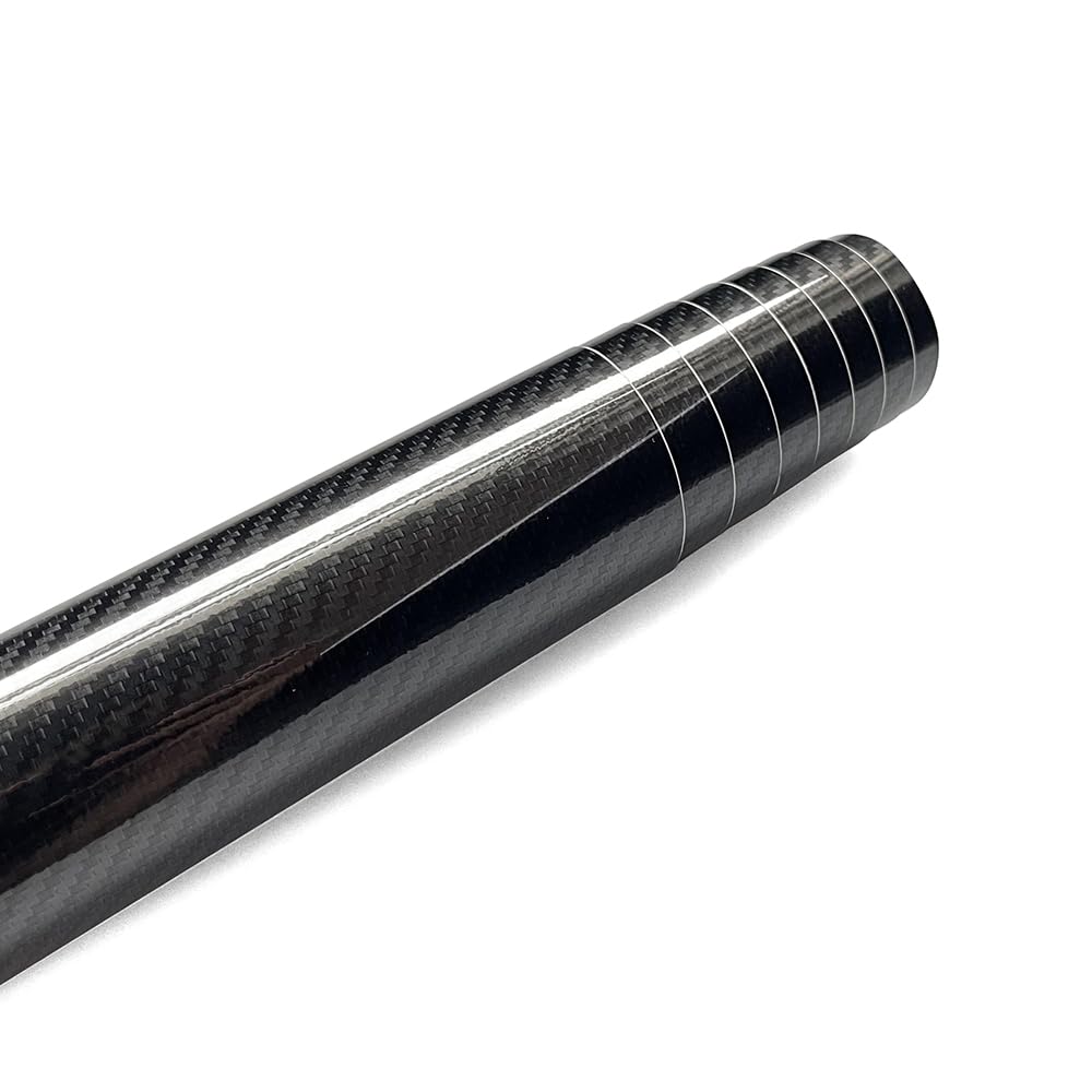 Taśma samoprzylepna winylowa Carbon Fibre, Winylowa folia samochodowa 6D z włókna węglowego, błyszcząca czarna, wiele rozmiarów(50cmX200cm)