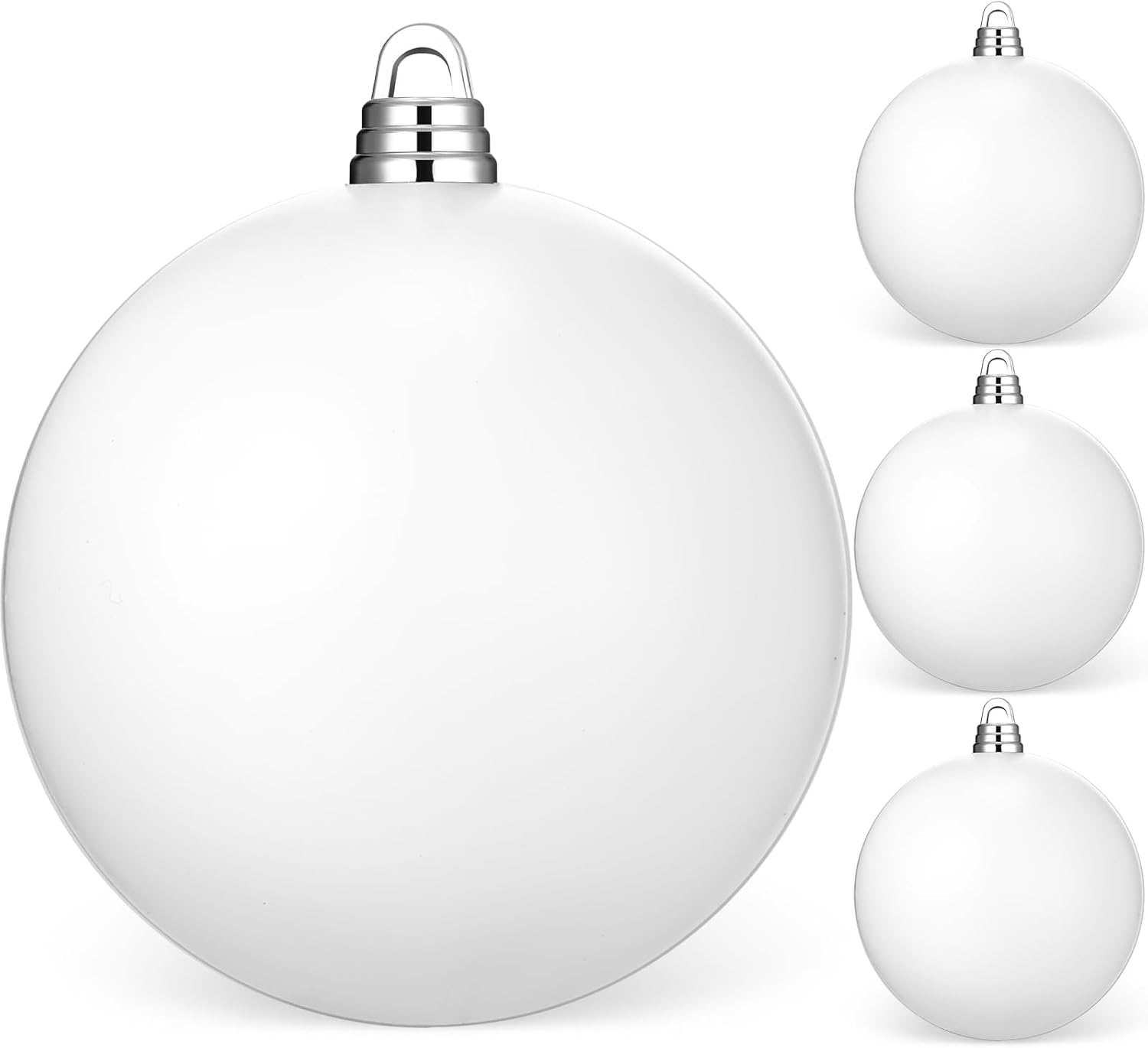 Hiboom 4 Pcs 12 Inch Large Christmas Ball Ornaments Matte
