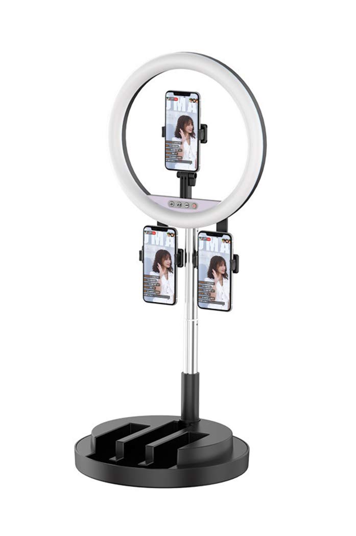 29CM Ring Light with Stand and Phone Holder with 1.68m Retractable Portable USB Lamp Photography Light for Live or Make Up Mini Selfie LED Desktop Gift