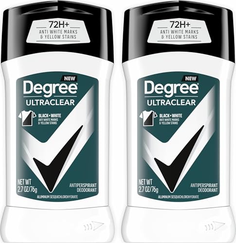 Degree Men UltraClear Antiperspirant Black+White Sweat & 2 Count 2.7 oz