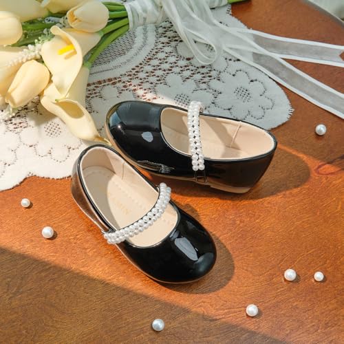 Image of PHIRAMIN Tollder Girl Dress Shoes - Little Girl Ballet Flats for Wedding Party
