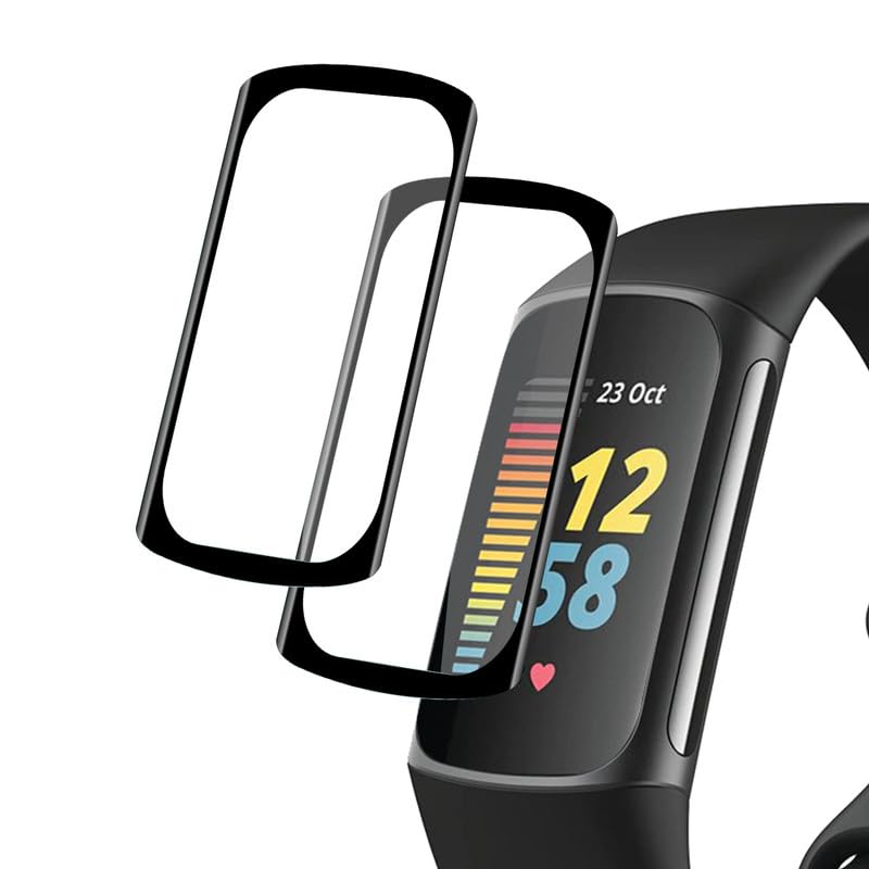 Wondoner [2 Stück] für Folie Fitbit Charge 6 Soft TPU, Unzerbrechlich für Panzerglas Fitbit Charge 5 Schutzfolie, Hohe Transparenz Antifouling Displayschutz Fitbit Charge 5/6 Screen Protector