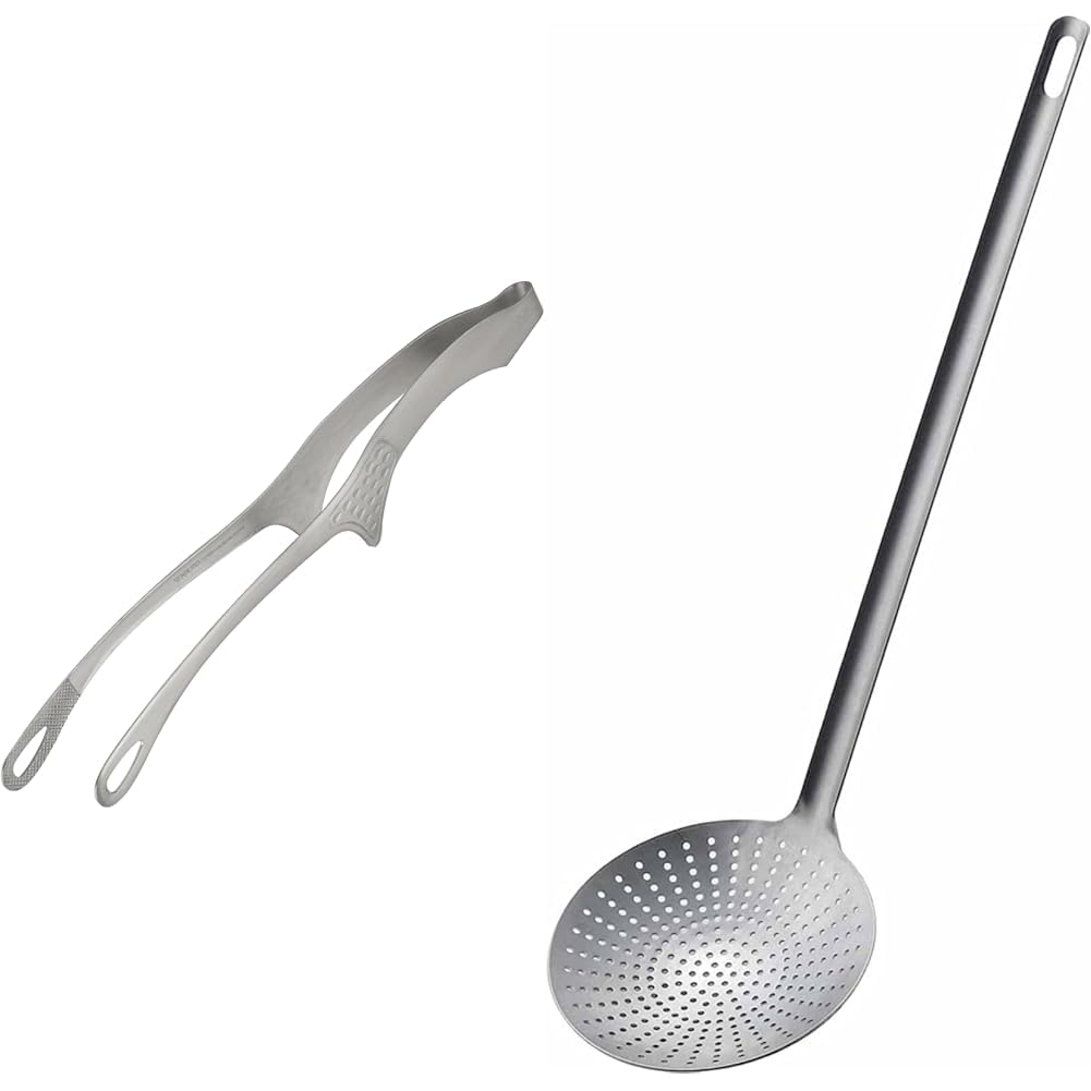 [Set Purchase] Shimomura 42497 Smart Kitchen Tongs with Floating Tips, No Messes, Large Size, Easy to Grip Fine Ingredients, Outdoor, Dishwasher Safe, Grill & Fry Food, Total Length 10.2 inches (26 cm