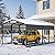 Jocoevol 12x20FT Metal Carport, Heavy Duty Car Garage w/Reinforced Support Rods and Windproof Ground Anchors, All-Weather Multi-Use Outdoor Shelter for Car, Boats and Truck