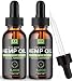 (2 Pack | 60mL) Hemp Oil for Pain Relief Anxiety Sleep Mood Stress Support - 500mg - Best Pure Natural Organic Vitamins Fatty Acids Hemp Seed Extract - Zero THC CBD Cannabidiol Tincture Drops