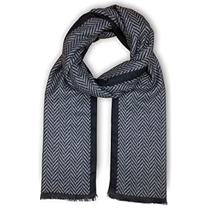 Livativ Bleu Nero Luxurious Winter Scarf Premium Cashmere Feel Unique Design Selection