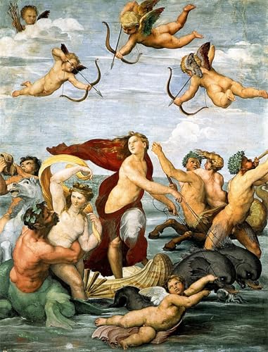 Tableaux Graffiti Art Mural Raffaello Sanzio Impression Poster 60x90cm