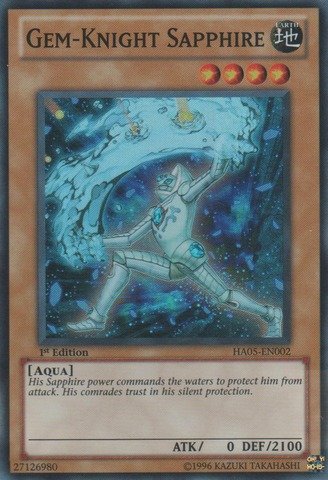 YU-GI-OH! - Gem-Knight Sapphire (HA05-EN002) - Hidden Arsenal 5-1st Edition - Super Rare