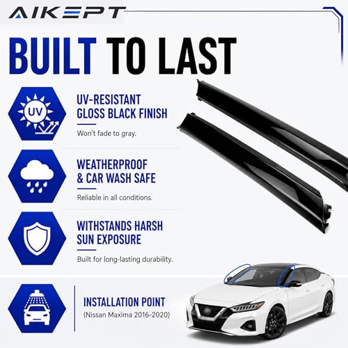 AIKEPT Outer Windshield A-Pillar Molding Trim Pair 76837-9DD0A 76836-9DD0A by AIKEPT - Used condition - Image 5