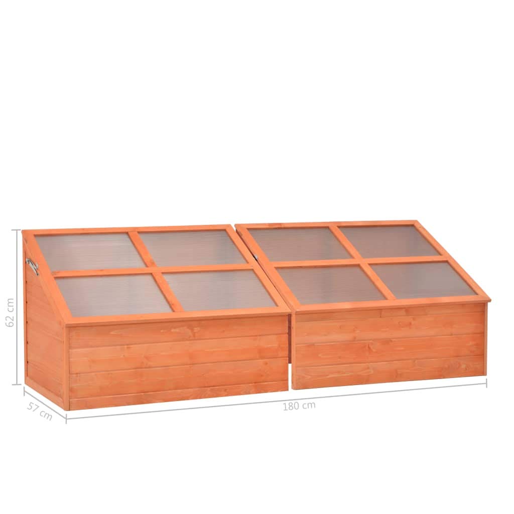 vidaXL Serre Châssis Froide Bois Serre de Jardin Abris Légumes Fruits Plantes