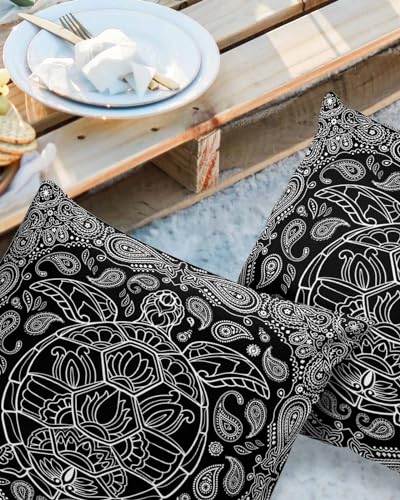 LEOKOTI Black Turtle Outdoor Pillow Covers 26
