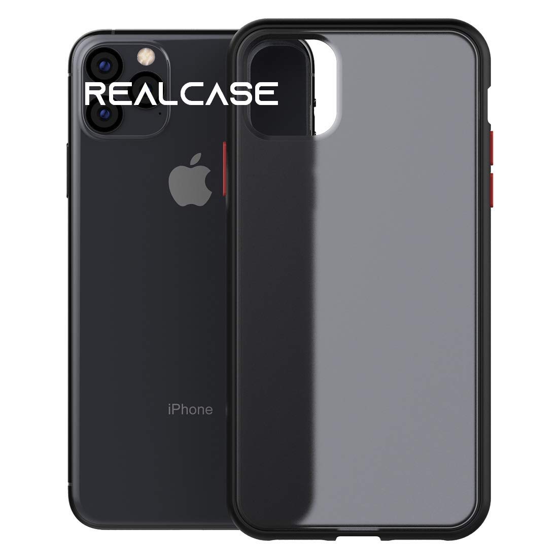 REALCASE Thermoplastic Polyurethane Back Cover Matte Finish Frosted Case For Apple iPhone 11 Pro Max (Fr-Black)