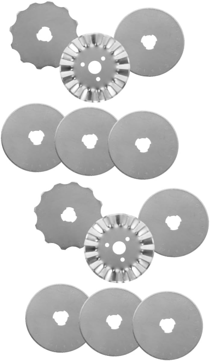 TEHAUX 30pcs Titanium Rotary Cutter Blade Set Replacement Blades for Quilting and Crafting Projects Lightweight and Portable Design
