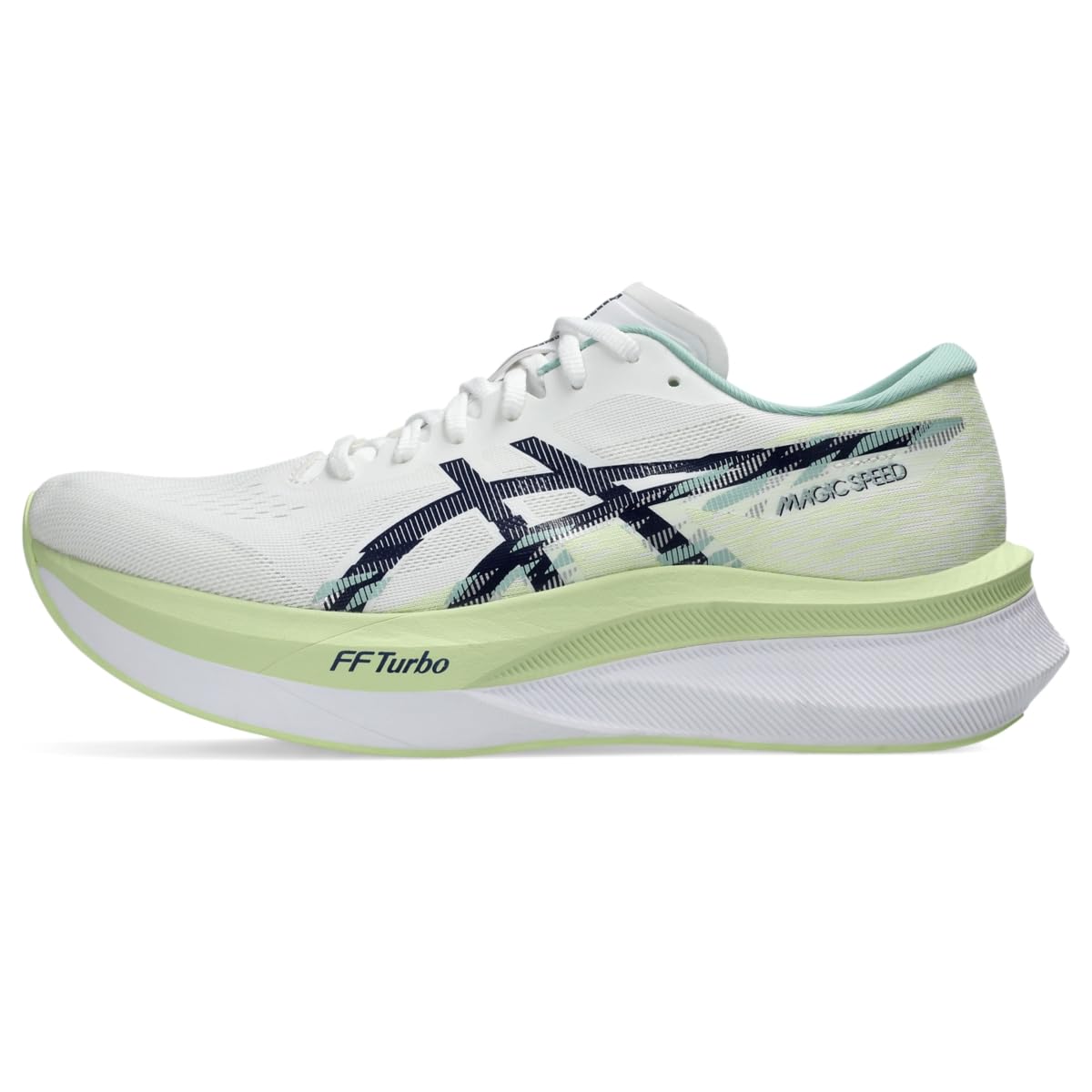 ASICS Magic Speed 4 Tênis masculino, Expanse branco/azul, 44
