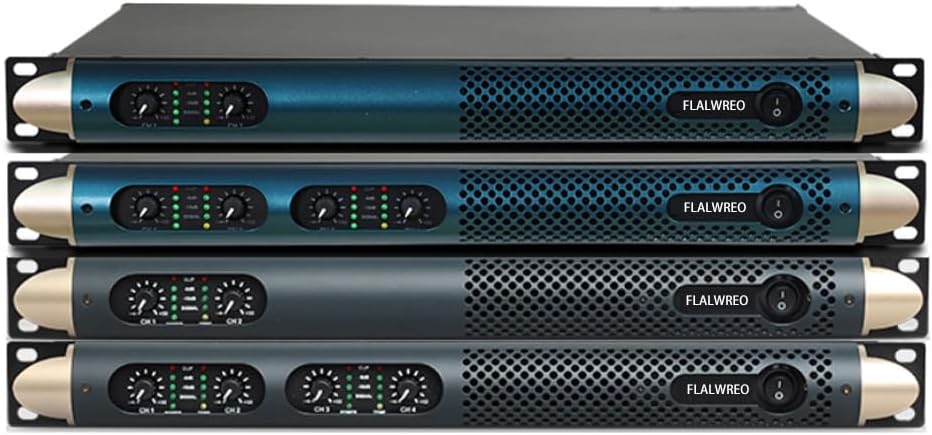 KS2500 Power Amplifier 2/4 Channel 8 Ohm 1200W Audio Amplifier Digital Amplifier Audio DJ Stage Performance (ks4500 Black)