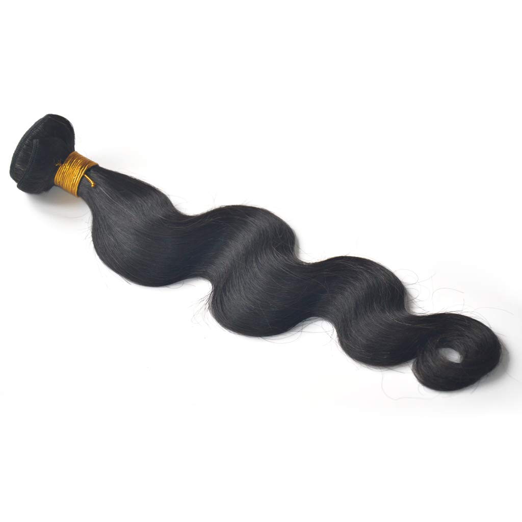 Single Pack Body Wave Brazilian Remi Hair Bundle Natural Black (8 Inches) - GREEMEO