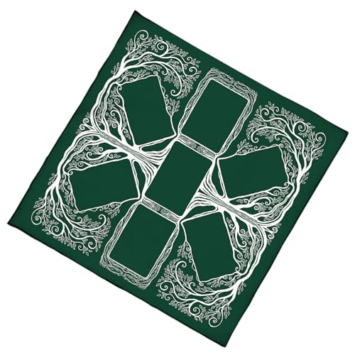 タロットテーブルクロス祭壇布ツリーパターン占星術占いカード布タペストリー壁装飾ツリーパターンタロットカードスピリチュアルデッキクロス