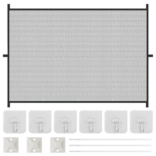 HEUIOP Baby Gate Stairs, Portable Mesh Pet Stair Gate with I