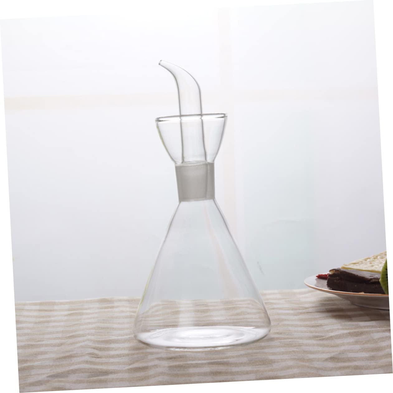 KICHOUSE Olive Oil Dispenser Bottle Glass with Drip Spout Oil and Vinegar Dispenser for Kitchen for Cooking and Drizzling Oil Design