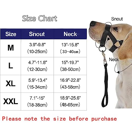 Voarge Dog Muzzle, Dog Head Collar with Safety Strap, Head Halter Collar for Dogs Adjustable and Easily Control - Image 2