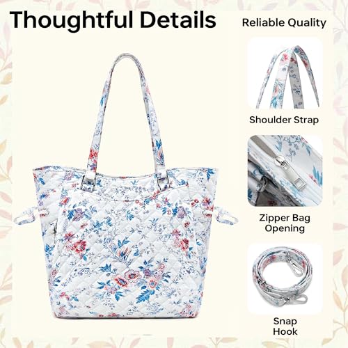 Bolso tote de viaje grande para mujer de algodón y microfibra miniatura 4