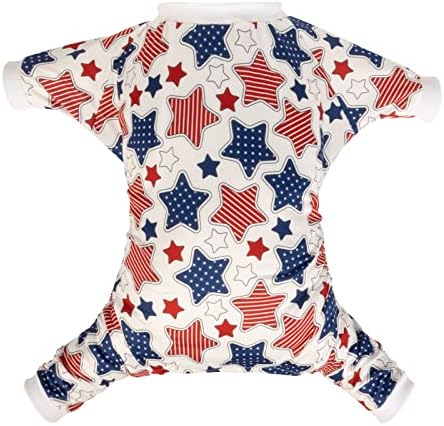 CuteBone Small Dog Pajamas Shirt Stretchy Summer Puppy Pjs Soft Cat Onesies Pet Clothes for Daily Wear DA19M