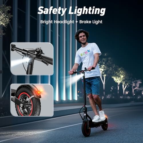 Image of Electric Scooter, 21 /28 Miles Range, 18 /22 /25 MPH Speed Electric Scooter for Adults, 500 /750W Motor, 10 inch /8.5 inch Pneumatic Tires Scooter with Dual Braking, Foldable Escooter for Commuting & Campus Use