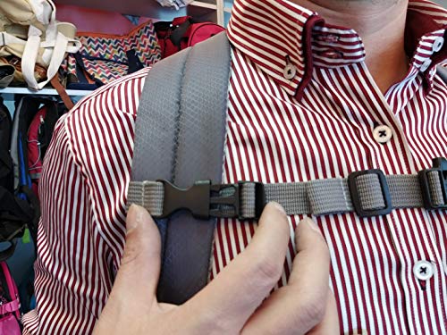 Backpack Chest Strap- Nylon - Adjustable Universal (Grey)2