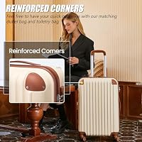 Cosbarn Carry On Luggage,3 Piece Luggage Set,22x14x9 Airline Approved — image 4