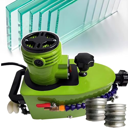 Electric Glass Polishing Machine, 850W Handheld Edger with 10 Diamond Wheels, 8000RPM Speed for Plane/Curve Edges, Grinding 1-3m/min, Compact &amp; Powerful