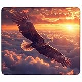Couleur Orange Petit Tapis de Souris 250x200mm avec Base en Caoutchouc Antidérapant et Imperméable, Gaming Tapis de Souris pour Femmes, Hommes, Ordinateurs Portables sans Fil, Coucher De Soleil Q 9650