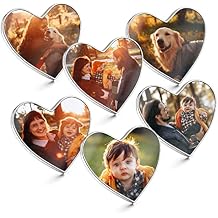 Zysta 6pcs Custom Picture Refrigerator Magnets, Personalized Photo Fridge Magnet Bulk, Alloy Decorative Fridge Magnets for Baby Shows Wedding Party Gifts Home Decoration