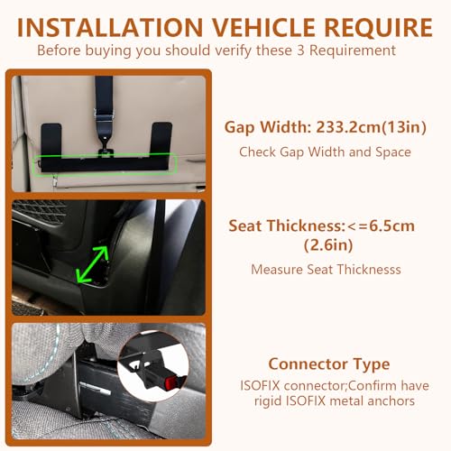 Image of Chelhead Safe Cars Seat Mount Bracket Universal Child Seat Anchor Kit | with 2 Adapter Easy Installation Universal Compatible with ISOFIX Child Safety Seats
