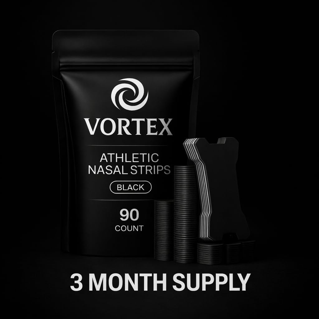 Performance Nose Strips for Breathing (90 Count) - Oil & Sweat Proof Adhesive - Athletic Nasal Strips for Snoring & Sleeping - Black, Wide, Universal Fit, Extra Strength Snoring Solution for Sleep - Image 8