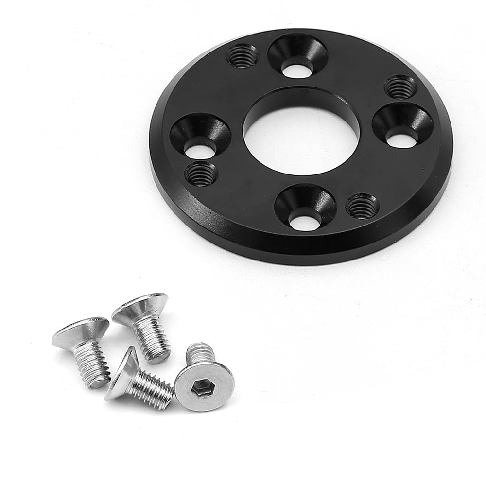 7075 Aluminum Alloy Motor Adapter (30mm & 25.4mm Holes) for Hobbywing Xerun Axe Plus R3 4274 RC Car Upgraded Parts (Black)