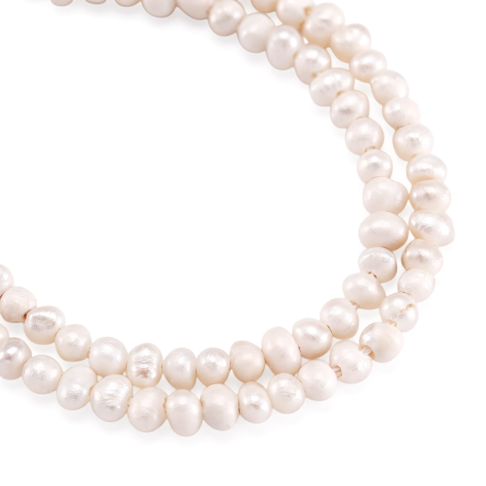 Crafans 160Pcs 2 MM Natural Cultured Pearls Floral White
