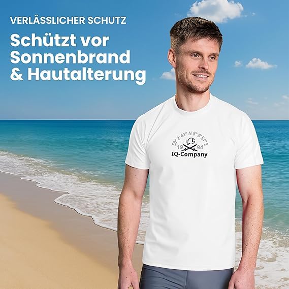 iQ-UV koszulka uv Mężczyźni T-shirt Ochrona Uv 300 Loose Fit Watersport 94