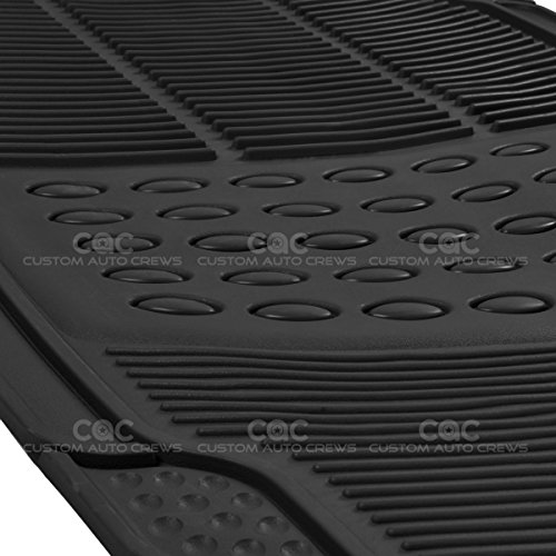 Bdk 4Pc Ridged Heavy Duty Rubber Floor Mats For Ford Fiesta (Black Color) #TOP4