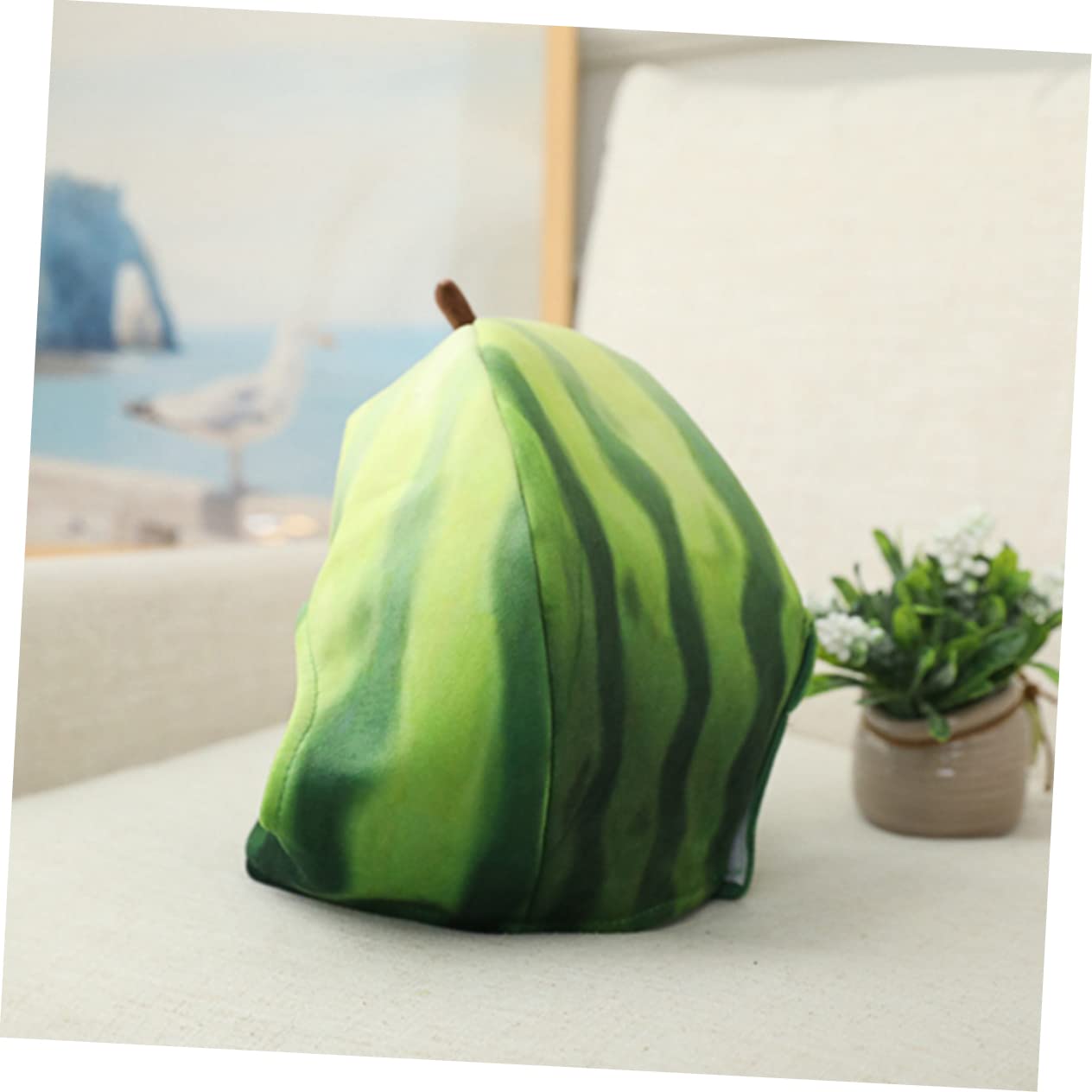 4piezas Sombrero Divertido De Sandía Para Fiestas y Disfraces Diseño De Cosplay Material y Cómodo Para Cumpleaños y Fotografía
