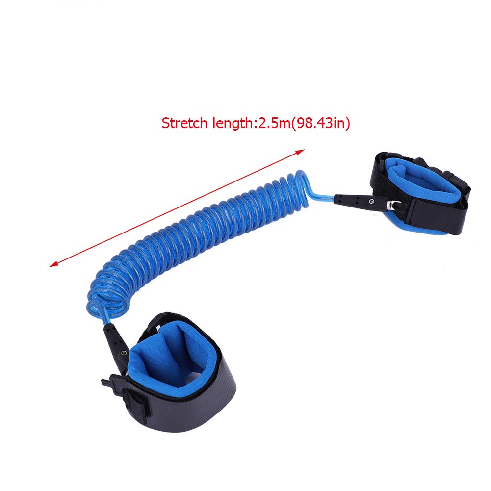 Anti perte de poignet, laisse de sécurité 2,5 m pour bébé et enfants en bas âge avec verrouillage enfant harnais bracelet (Bleu)