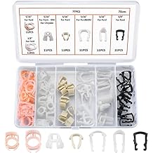 77 Pcs Fuel Line Retainer Clip Assortment Kit - Car Auto Retaining Clips for 3/8" 5/16" Hose Pipe