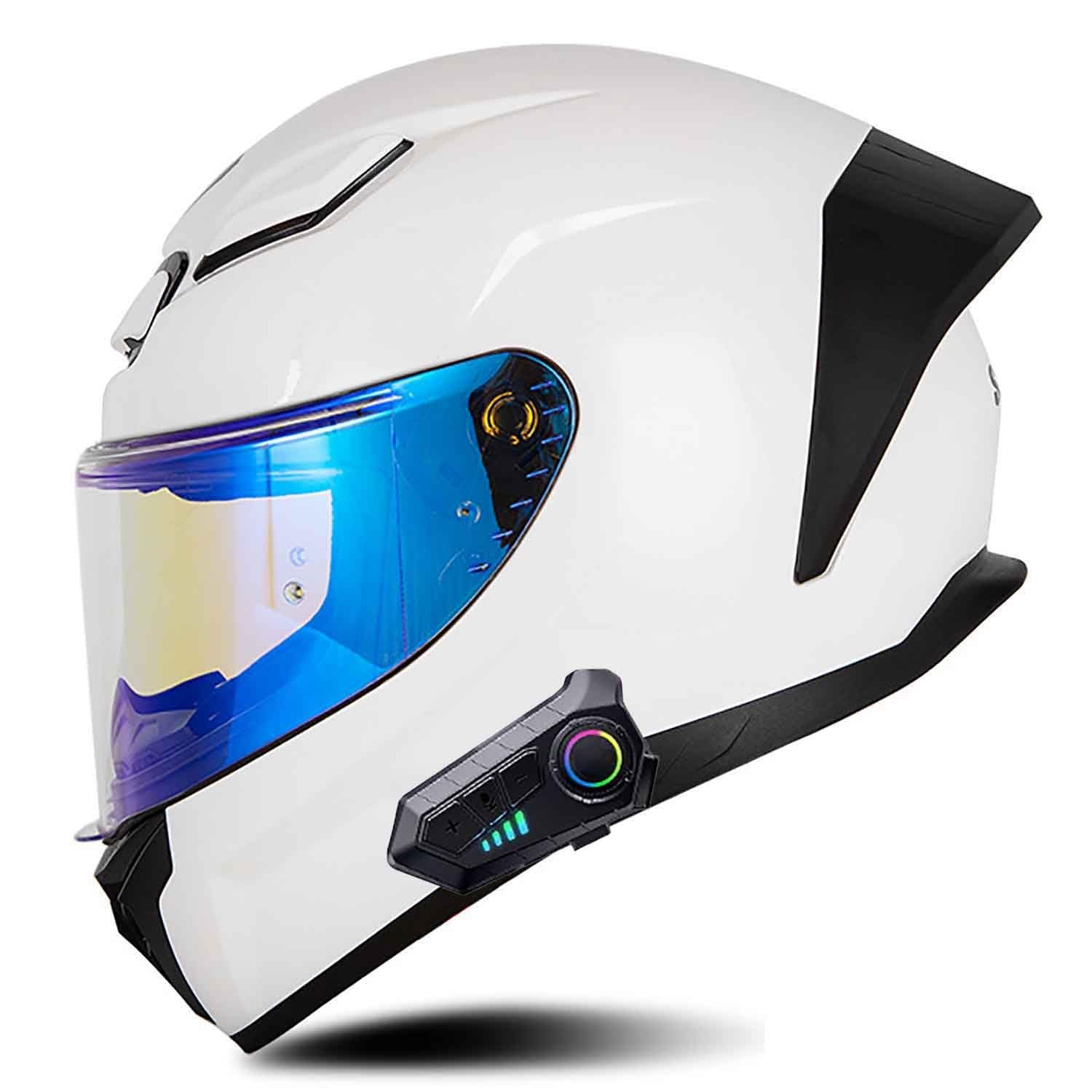 Casque De Moto Bluetooth Casque à Visière Casque Modulaire Pour Adultes