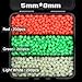 KJEIM Glow Fishing Beads 180/330/600pcs Oval Soft Rubber Luminous Bait Eggs for Rigs Steelhead Trout Bass Salmon Lure Making (5mm*8mm(600pcs))