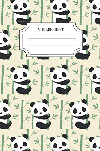 Panda Vokabelheft, 2 Spalten, 60 Seiten, A5 ( 6x9 Zoll ): Vokabelheft mit 2 Spalten, 60 Seiten, A5 ( 6x9 Zoll )