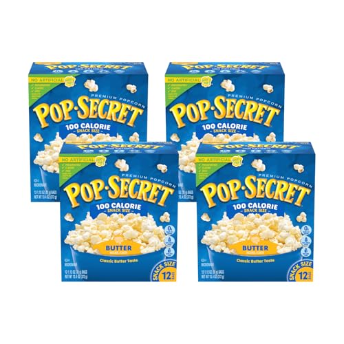 Pop Secret Popcorn, Butter 100 Calorie Microwave Bags, -12 Count Box